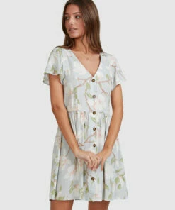 BILLABONG Moonflower Mini Dress MINT 10 BILLABONG Moonflower Mini Dress MINT -Womens Dresses sales 2022 abjwd00398 billabongw mnt frt1