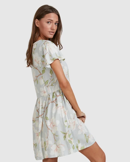 BILLABONG Moonflower Mini Dress MINT 5 BILLABONG Moonflower Mini Dress MINT - Image 5
