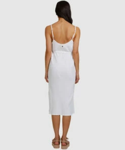 BILLABONG Tropic Sands Midi Dress WHITE -Womens Dresses sales 2022 abjwd00401 billabongw wht bck1