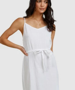 BILLABONG Tropic Sands Midi Dress WHITE -Womens Dresses sales 2022 abjwd00401 billabongw wht dtl1