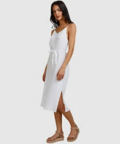 BILLABONG Tropic Sands Midi Dress WHITE -Womens Dresses sales 2022 abjwd00401 billabongw wht sd1