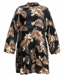 BILLABONG Happy Mind Mini Dress BLACK MULTI -Womens Dresses sales 2022 abjwd00408 billabongv bml frt1