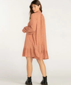 BILLABONG Morning Coffee Mini Dress COCONUT -Womens Dresses sales 2022 abjwd00409 billabongw czk0 bck1