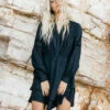 BILLABONG Blue Song Mini Dress OFF BLACK
