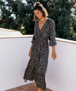 BILLABONG Good Vibrations Maxi Dress OFF BLACK