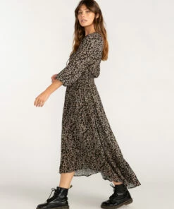 BILLABONG Good Vibrations Maxi Dress OFF BLACK -Womens Dresses sales 2022 abjwd00412 billabongw ofb frt2