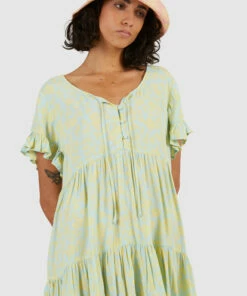 BILLABONG Hot Tropics Mini Dress SEA BLUE -Womens Dresses sales 2022 abjwd00414 billabongw seb dtl1