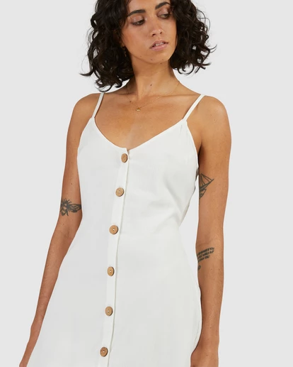 BILLABONG Sweet For Ya Mini Dress SALT CRYSTAL 5 BILLABONG Sweet For Ya Mini Dress SALT CRYSTAL - Image 5