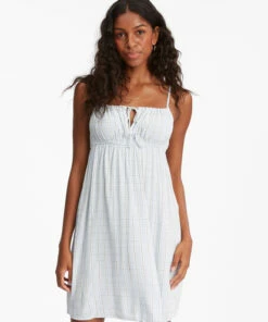 BILLABONG Feelin Blue Mini Slip Dress RAIN DROP