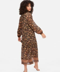 BILLABONG Storm Rider Shift Midi Dress OFF BLACK -Womens Dresses sales 2022 abjwd00450 billabongw ofb bck1