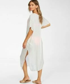 BILLABONG Runaway Beach Cover Up SALT CRYSTAL -Womens Dresses sales 2022 abjx600117 billabongw scs bck1