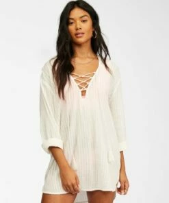 BILLABONG Same Story Beach Cover-Up Hoodie SALT CRYSTAL