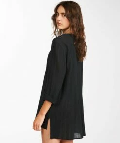BILLABONG Blue Skies Mini Beach Cover-Up BLACK PEBBLE 5 BILLABONG Blue Skies Mini Beach Cover-Up BLACK PEBBLE -Womens Dresses sales 2022 abjx600169 billabongw bpb bck1