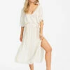 BILLABONG Sandy Shore Midi Beach Cover-Up WHITE/MULTI