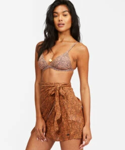BILLABONG Under Wraps Mini Wrap Skirt TOFFEE -Womens Dresses sales 2022 abjx600174 billabongw tof sd1