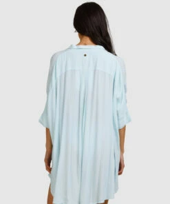 BILLABONG Beach Dream Cover-Up Dress PASTEL BLUE -Womens Dresses sales 2022 abjx600181 billabongw beh0 bck1
