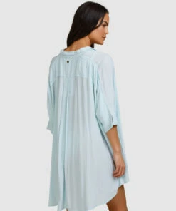 BILLABONG Beach Dream Cover-Up Dress PASTEL BLUE -Womens Dresses sales 2022 abjx600181 billabongw beh0 sd2