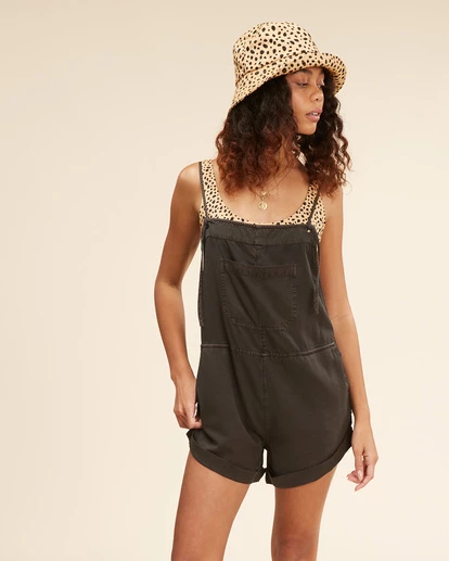 BILLABONG Wild Pursuit Overalls Romper SALT CRYSTAL 2 BILLABONG Wild Pursuit Overalls Romper SALT CRYSTAL - Image 2