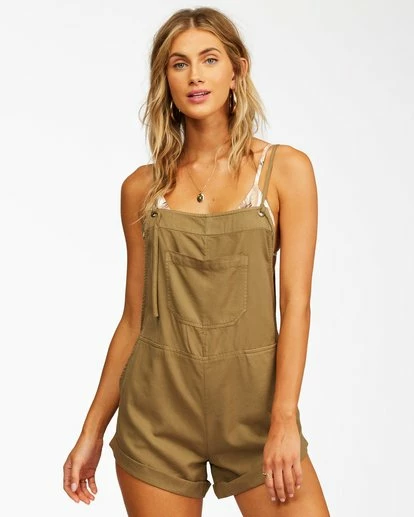 BILLABONG Wild Pursuit Overalls Romper SALT CRYSTAL 6 BILLABONG Wild Pursuit Overalls Romper SALT CRYSTAL - Image 6