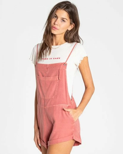 BILLABONG Wild Pursuit Overalls Romper SALT CRYSTAL 10 BILLABONG Wild Pursuit Overalls Romper SALT CRYSTAL - Image 10