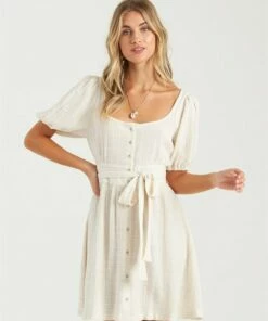 BILLABONG Sundown Mini Dress WHITE CAP -Womens Dresses sales 2022 jd043bsu billabongw wcp frt2