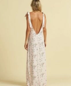 BILLABONG Salty Blonde Beach Party Maxi Dress PEONY -Womens Dresses sales 2022 jd193bbe billabongw peo bck1