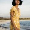 BILLABONG Wrap And Roll Dress BRIGHT GOLD