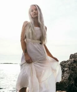 BILLABONG Island Spirit Maxi Dress WHITE CAP