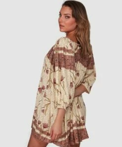 BILLABONG Driftaway Dress CREAM -Womens Dresses sales 2022 jd813bdr billabongwg crm bck1