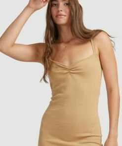 BILLABONG Steph Claire Smith Feel Free Knit Bodycon Dress TEAL -Womens Dresses sales 2022 ubjkd00108 billabongw nut dtl1