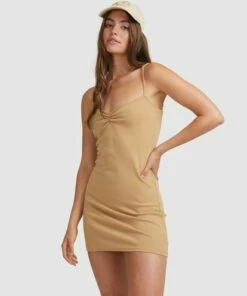 BILLABONG Steph Claire Smith Feel Free Knit Bodycon Dress TEAL -Womens Dresses sales 2022 ubjkd00108 billabongw nut sd1