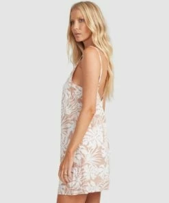 BILLABONG Faded Palms Summer Lover Slip Dress TAN -Womens Dresses sales 2022 ubjwd00118 billabongw tan sd1