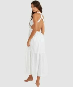 BILLABONG Shore Thing Maxi Dress WHITE -Womens Dresses sales 2022 ubjwd00140 billabongw wht bck1