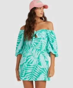 BILLABONG Mystic Beach Printed Mini Dress SEASPRAY -Womens Dresses sales 2022 ubjwd00142 billabongw spy frt2