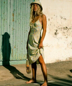 BILLABONG Tempest Midi A-Line Dress LEMON LIME