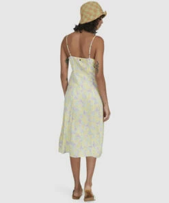 BILLABONG Tempest Midi A-Line Dress LEMON LIME -Womens Dresses sales 2022 ubjwd00179 billabongw lml bck1