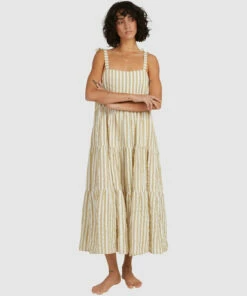 BILLABONG Sunset Seaspray Maxi Dress CREAM -Womens Dresses sales 2022 ubjwd00192 billabongw olv frt2