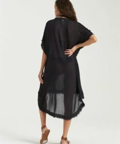 BILLABONG Found Love Swim Cover Up BLACK PEBBLE -Womens Dresses sales 2022 xv01tbfo billabongw bpb bck1