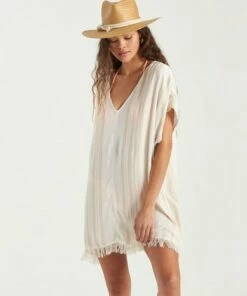BILLABONG Walk Away Tunic Top SALT CRYSTAL -Womens Dresses sales 2022 xv803bwa billabongw scs frt2